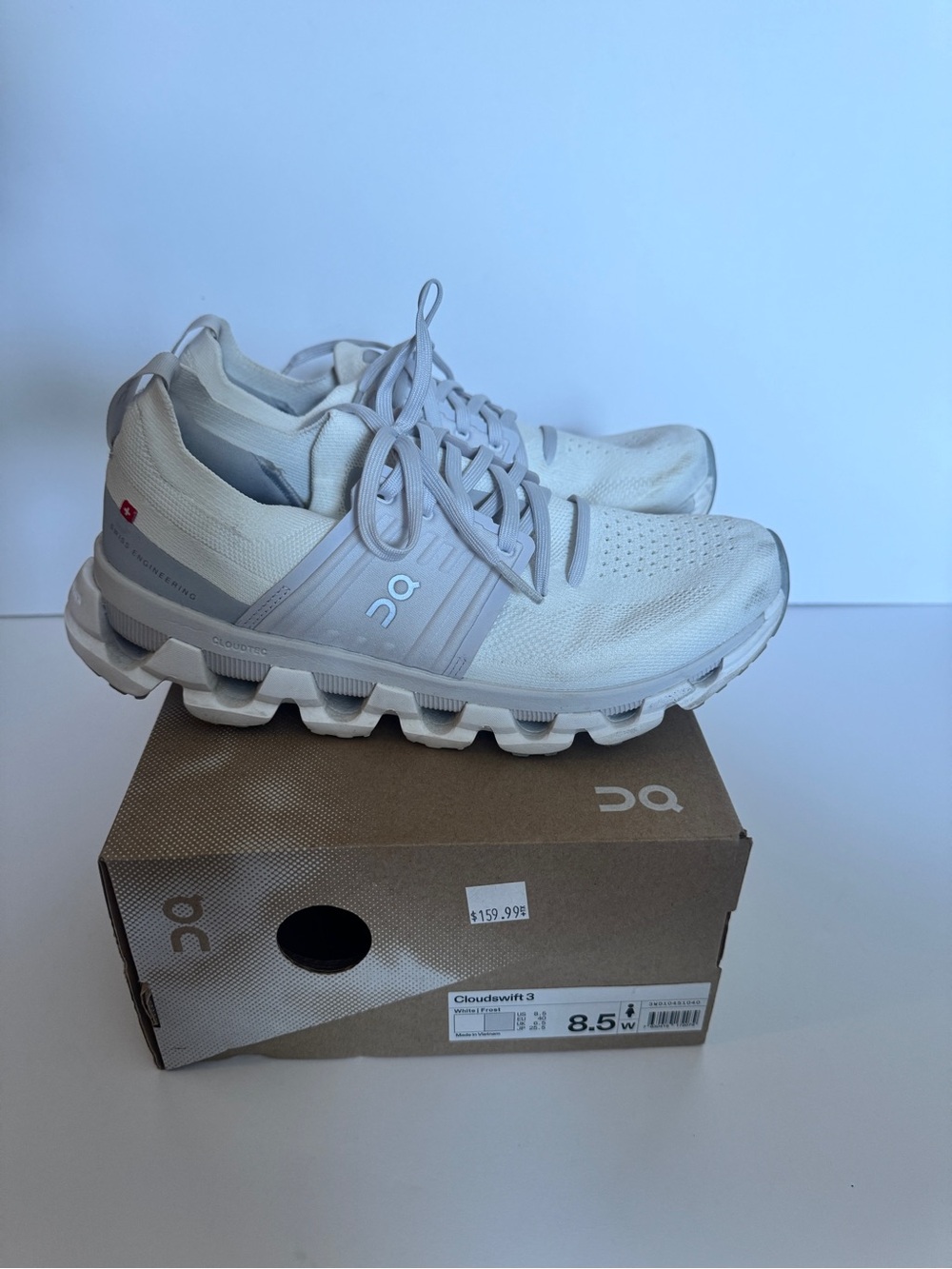 On Cloudswift 3 Women's Athletic Running Shoes - White size 8.5